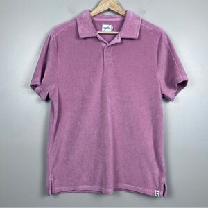 Fair Harbor Men's Organic Cotton Ravello Terry Pink Polo TP014 Size S; Preppy